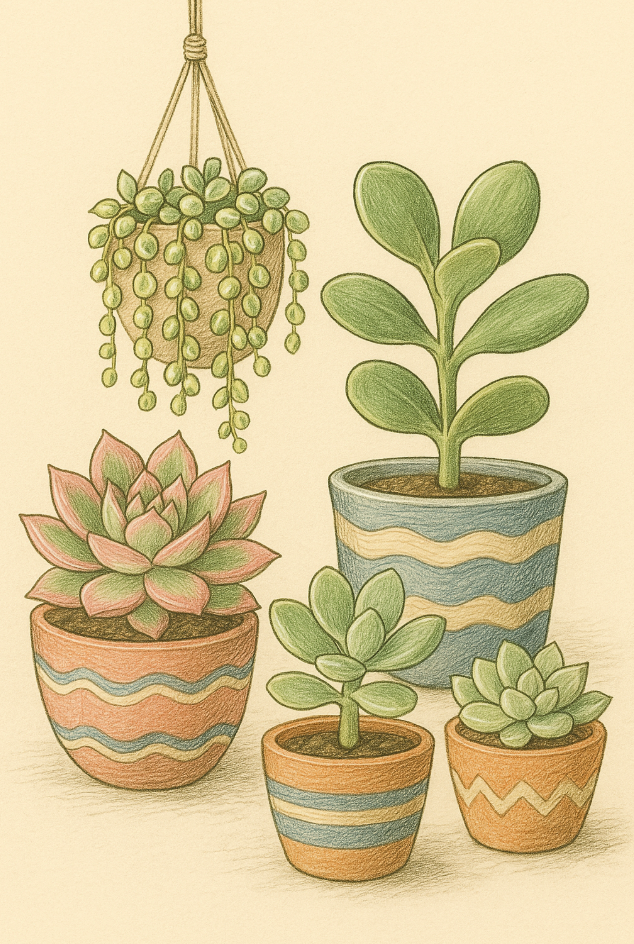 Stone Blooms- Succulents